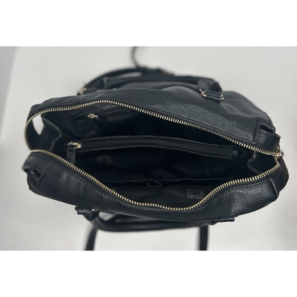 Anne Klein Faux Leather Handbag With Adjustable Removable Strap Black - Picture 6 of 8